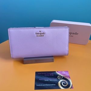 Preowned Kate Spade Cameron Street Stacy bifold wallet / Frozen Lilac